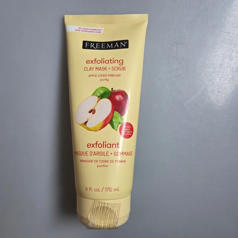 Freeman Exfoliating Clay Mask + Scrub Apple Cider Vinegar 6 fl oz Purifying Mask